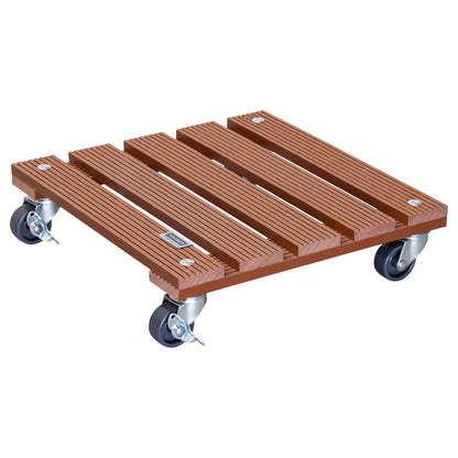 11.4" Terra Cotta Square WPC Plant Caddy