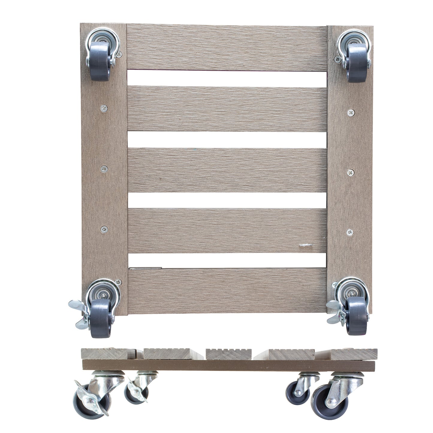 11.4" Taupe Square WPC Plant Caddy