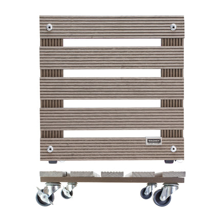 11.4" Taupe Square WPC Plant Caddy