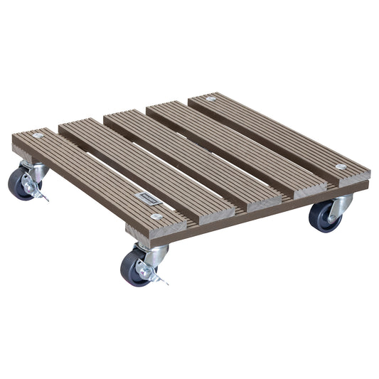 11.4" Taupe Square WPC Plant Caddy