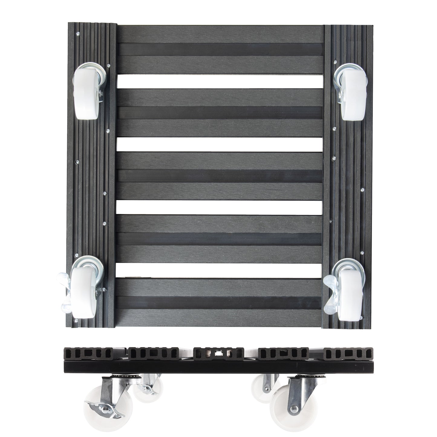 15.4" Gray Square WPC Plant Caddy