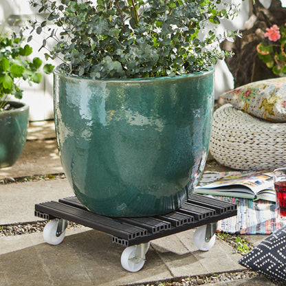 15.4" Gray Square WPC Plant Caddy