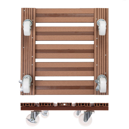 15.4" Terra Cotta Square WPC Plant Caddy