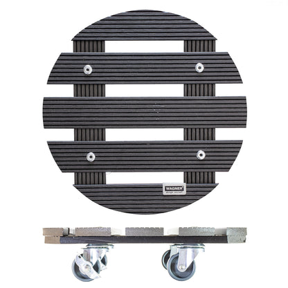 11.4" Gray Round WPC Plant Caddy