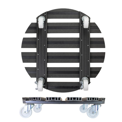 20" Gray Round WPC Plant Caddy