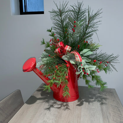 1.2 gal Red Metal Watering Can