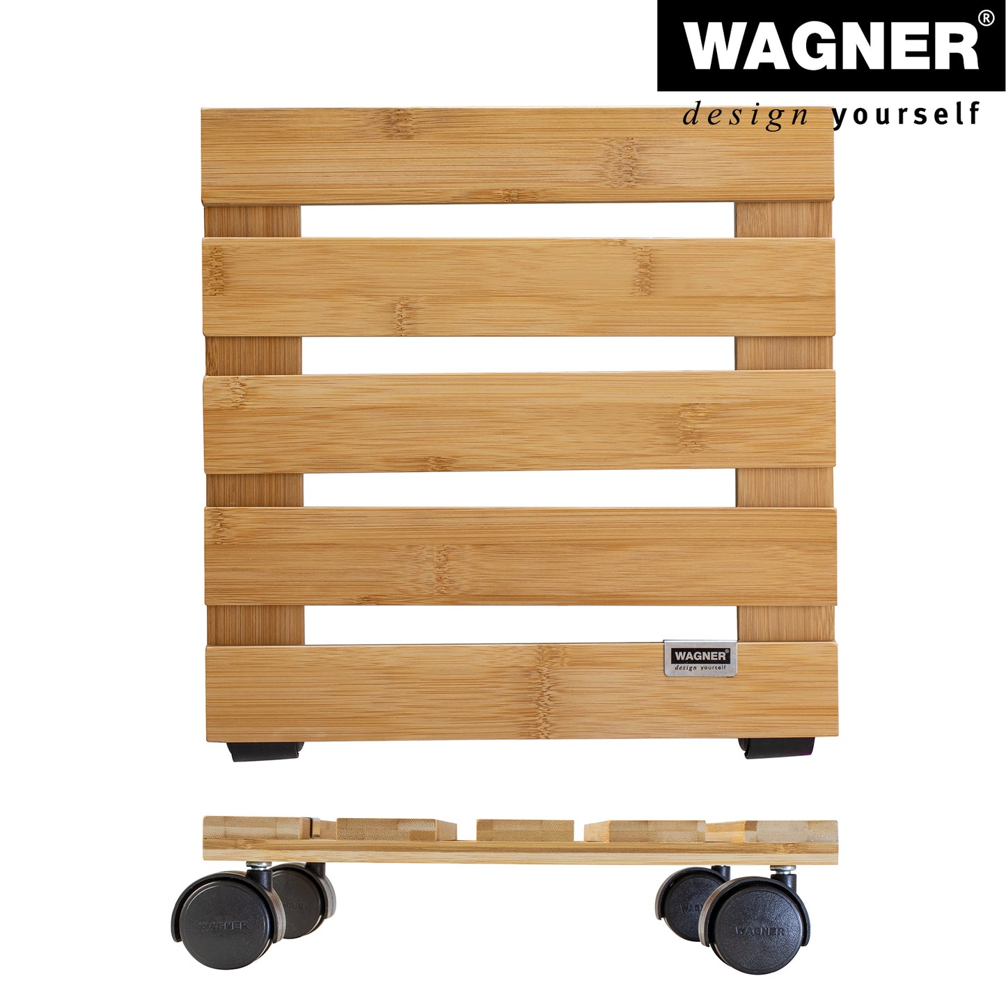 11.4" Square Bamboo Plant Caddy