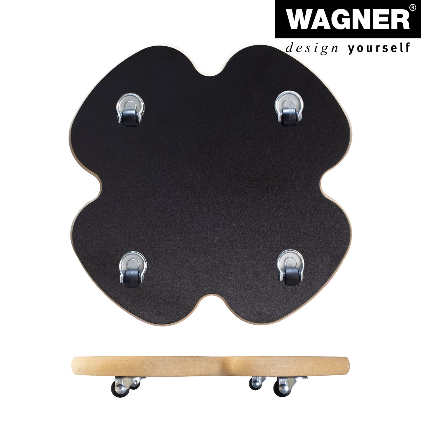 13" Black Clover Decor Plant Caddy