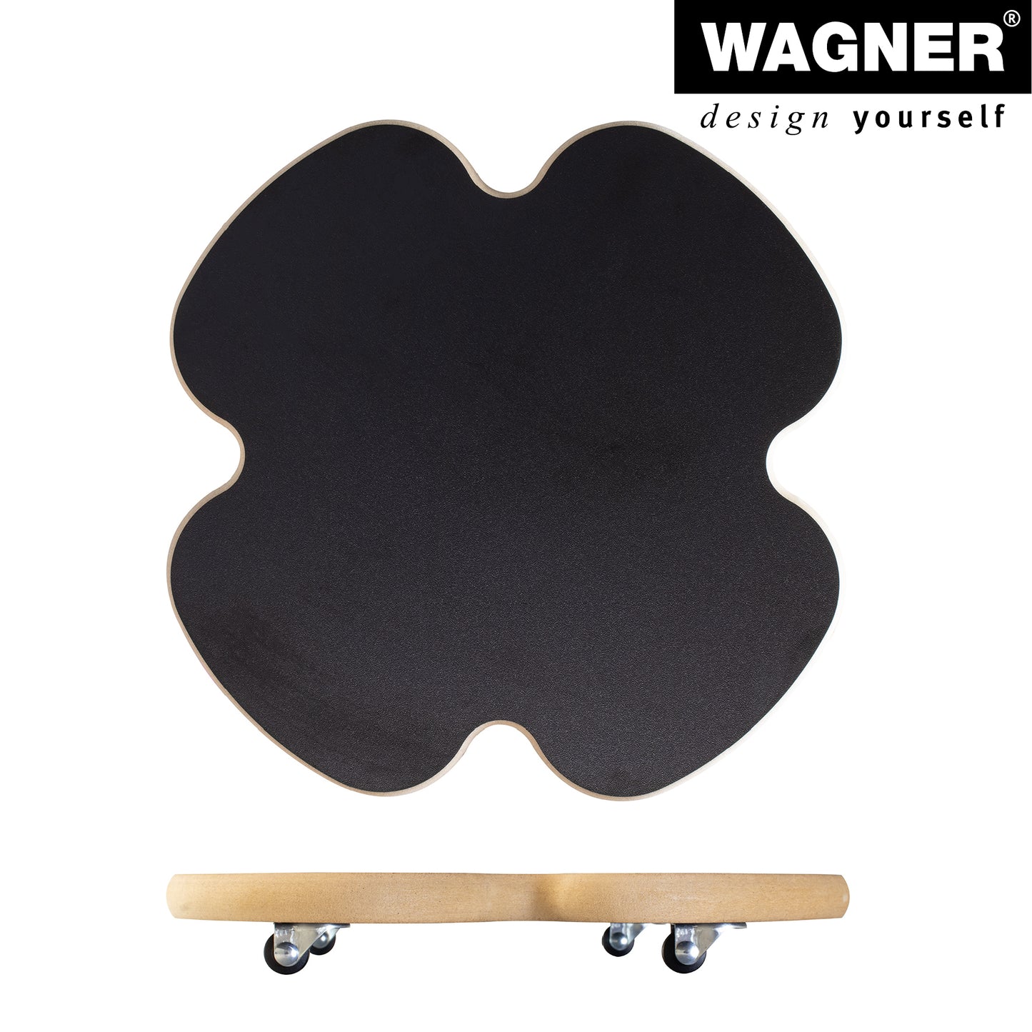 13" Black Clover Decor Plant Caddy