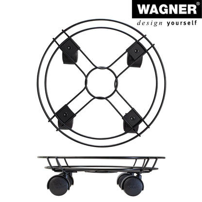 11.8" Black Round Wire Plant Caddy
