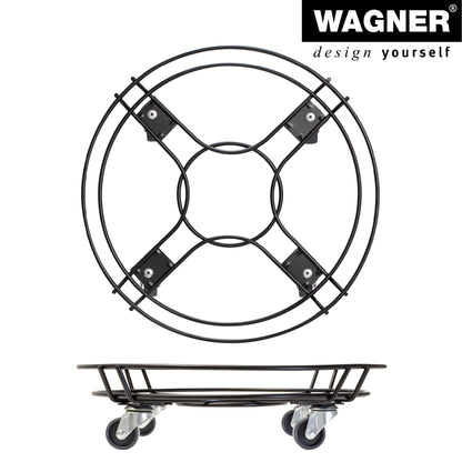 15" Black Round Steel Wire Plant Caddy