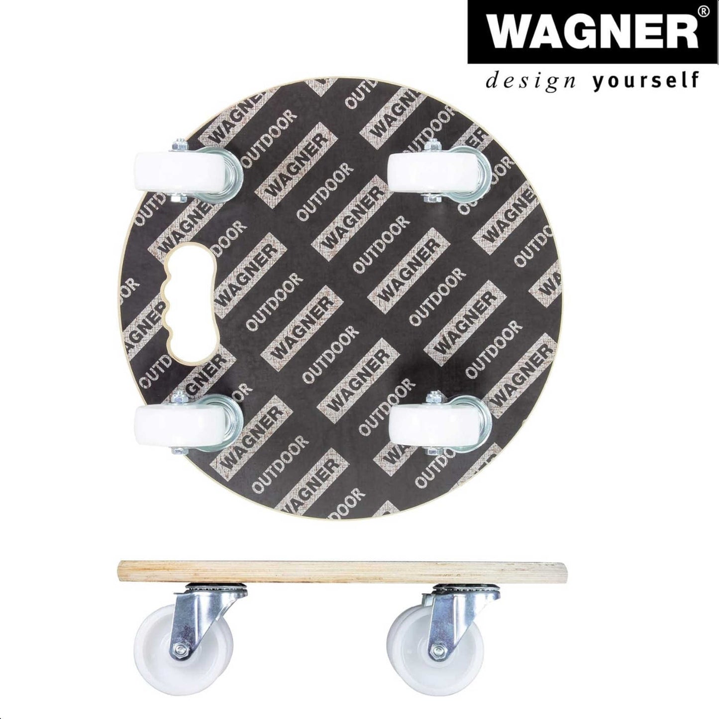 15" Black Round MaxiGrip Plant Caddy