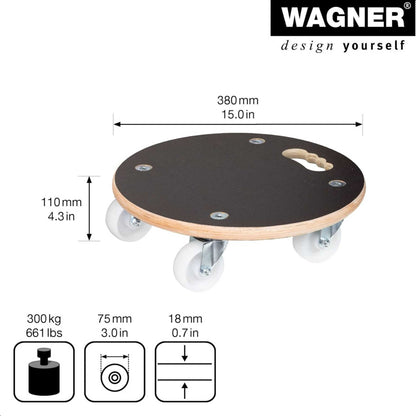 15" Black Round MaxiGrip Plant Caddy