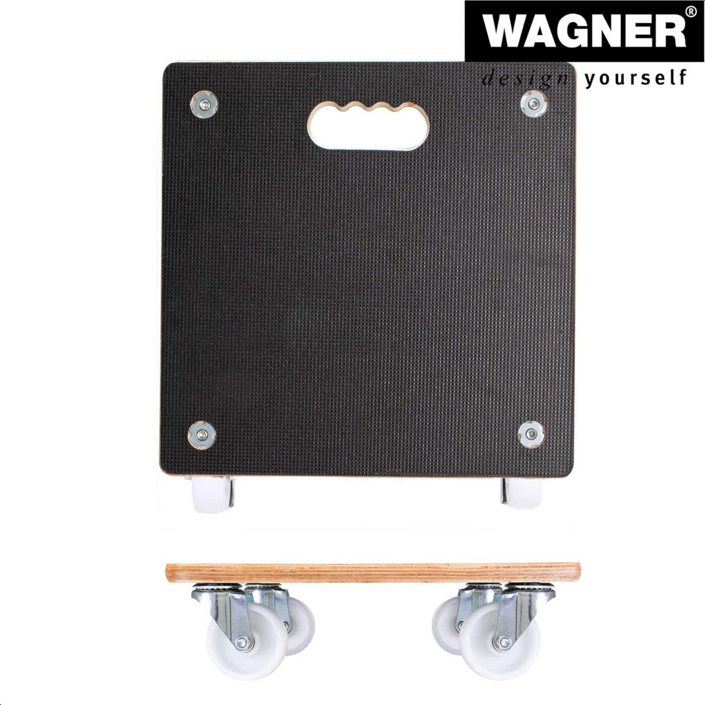 15" Black Square MaxiGrip Plant Caddy