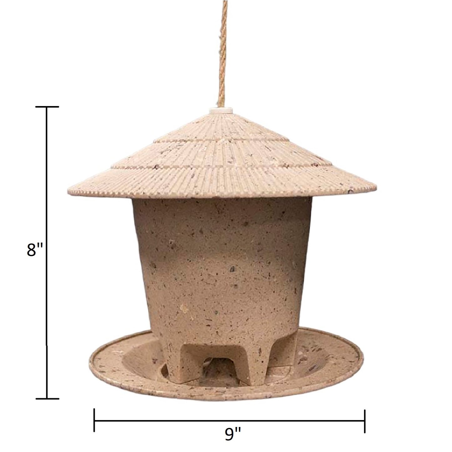 Deluxe Round Bird Feeder - Coffee Husks
