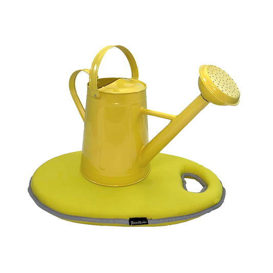 1.2 gal Yellow Metal Watering Can/Memory Foam Kneel Cushion