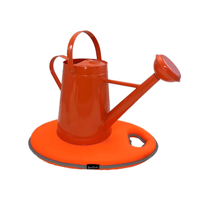 2.1 gal Orange Metal Watering Can/Memory Foam Kneel Cushion
