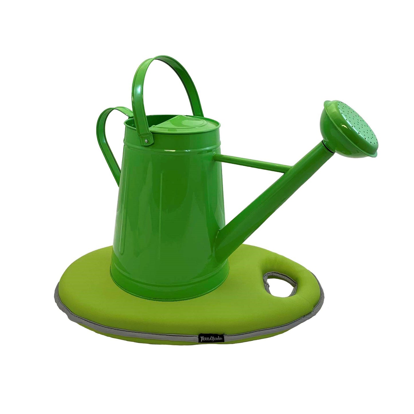 2.1 gal Green Metal Watering Can/Memory Foam Kneel Cushion