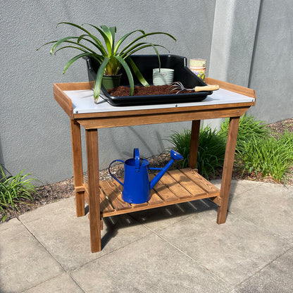 Gardener's Table with Tin Surface