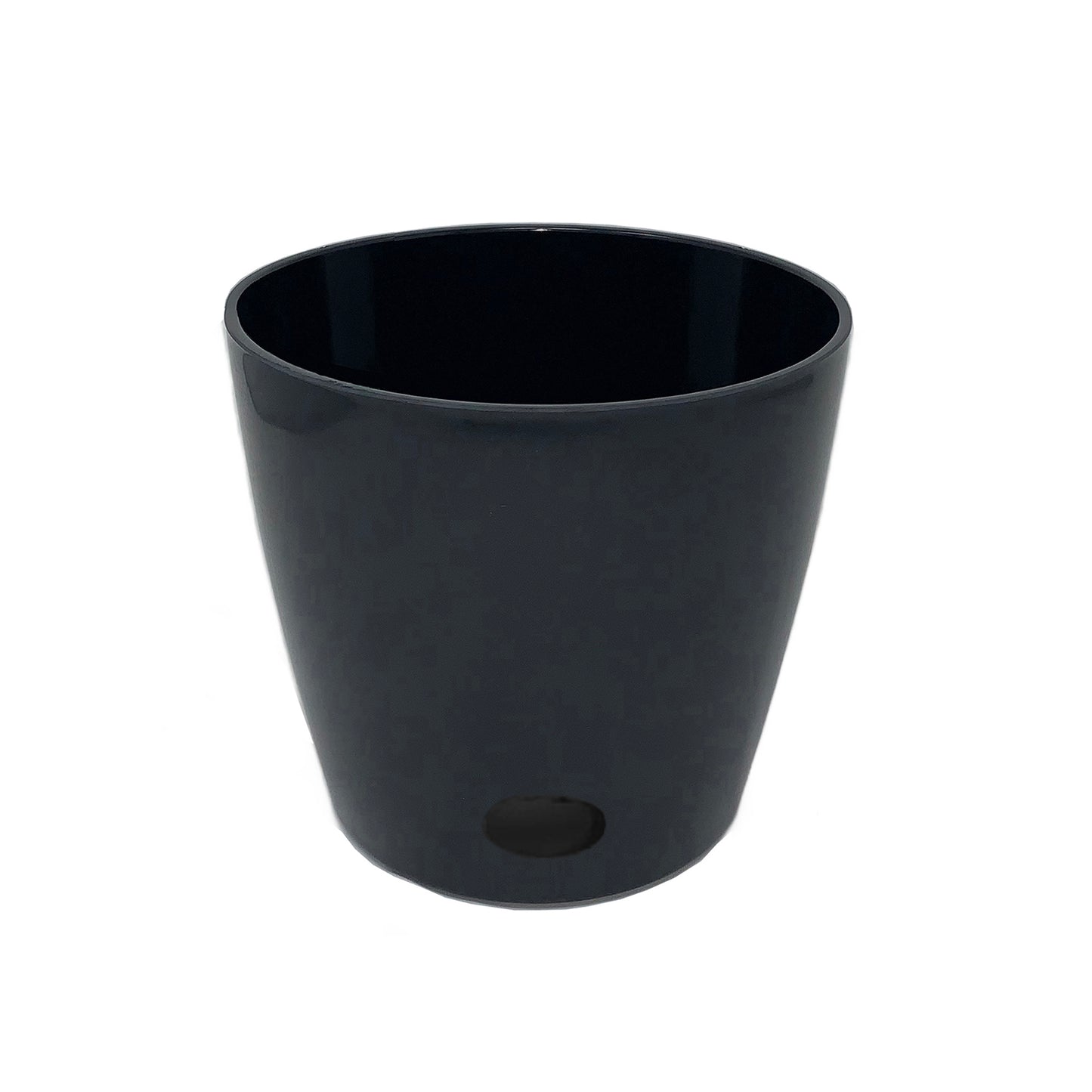 5" Black Round Self-Watering Bamboo Pot