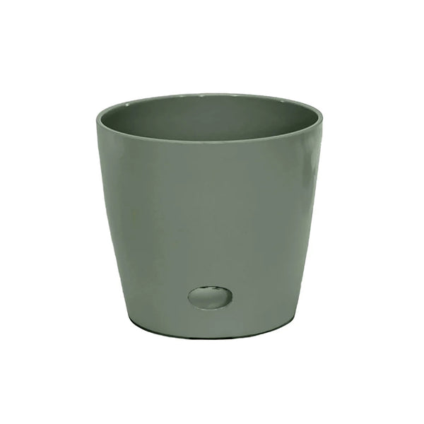 5" Sage Green Round Self-Watering Bamboo Pot