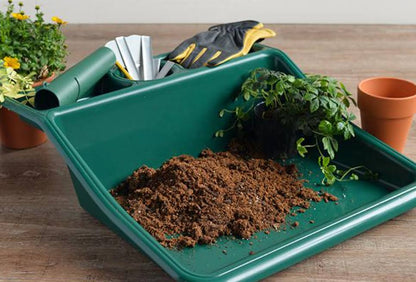 Compact Tidy Tray Green with Shelf