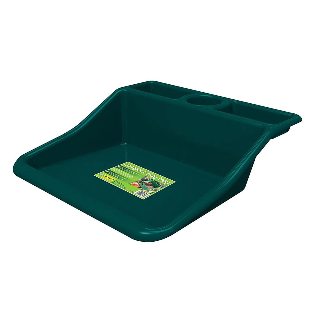 Compact Tidy Tray Green with Shelf