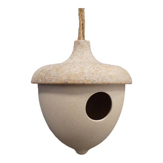7.4" Hanging Acorn Birdhouse - Chaff and Bamboo