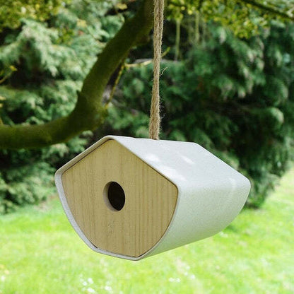 6.3" Natural Japandi Birdhouse - Bamboo
