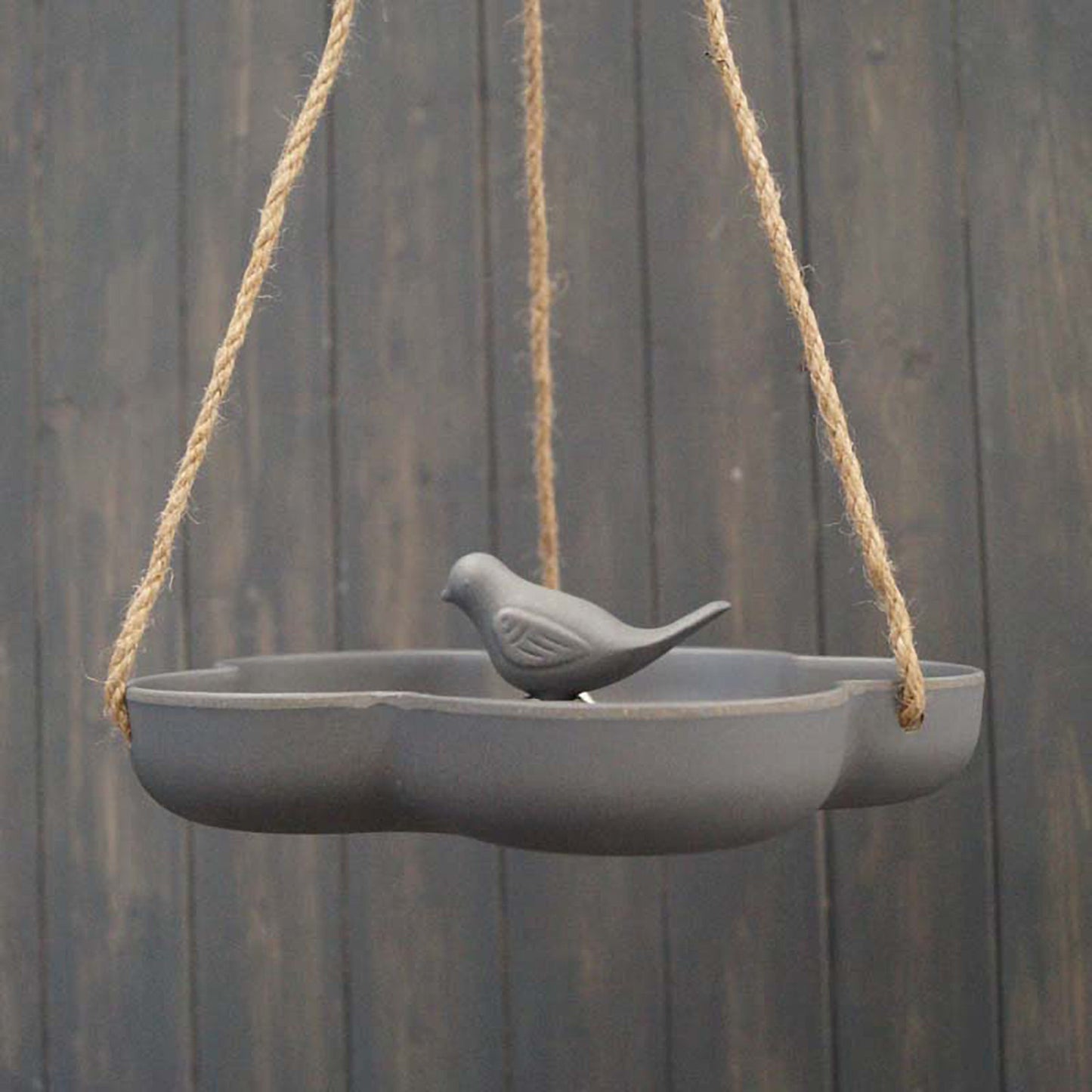 9.2" Anthracite Hanging Bird Bath/Feeder - Bamboo