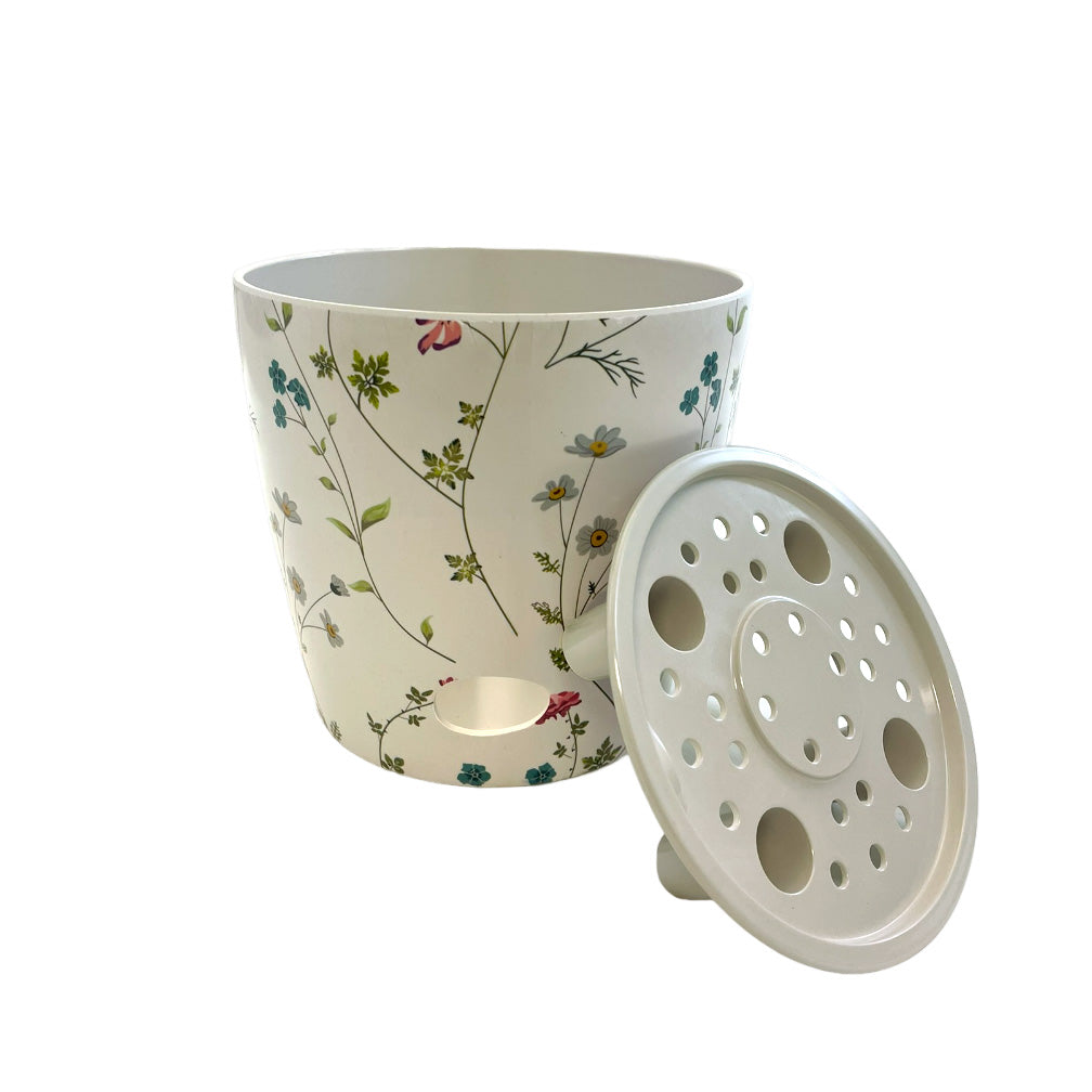 5" Wildflower Round Self-Watering Bamboo Pot