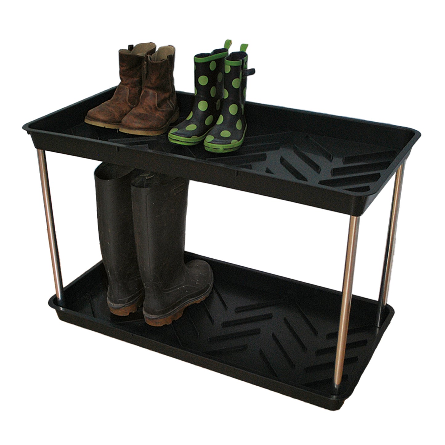 Two Tier Black Boot Tray