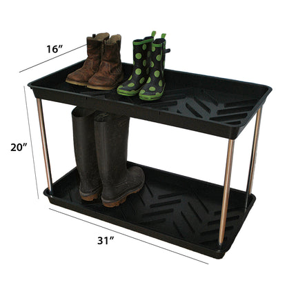 Two Tier Black Boot Tray