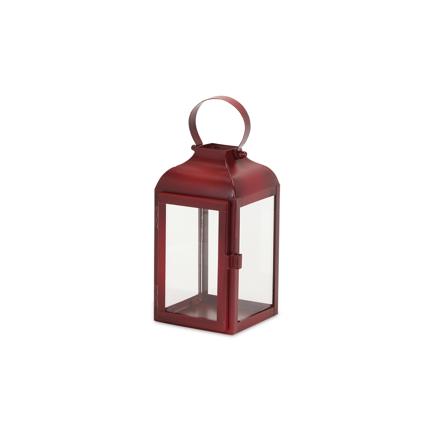 Modern Red Metal Lantern (Set of 3)