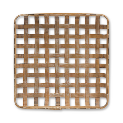 Square Bamboo Basket Tray (Set of 2)