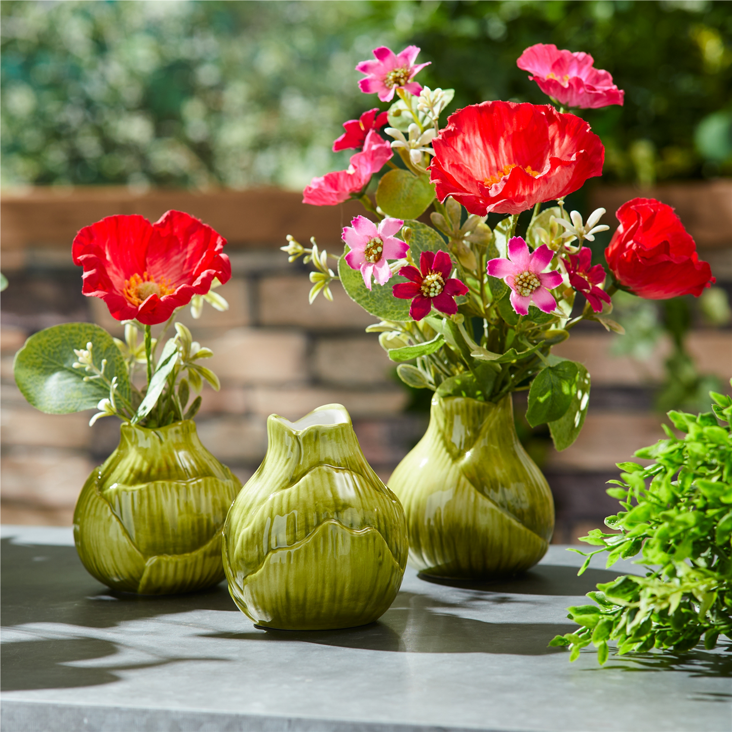 Bulb Vase (Set of 6) 3.25"H, 3.5"H, 3.75"H Dolomite