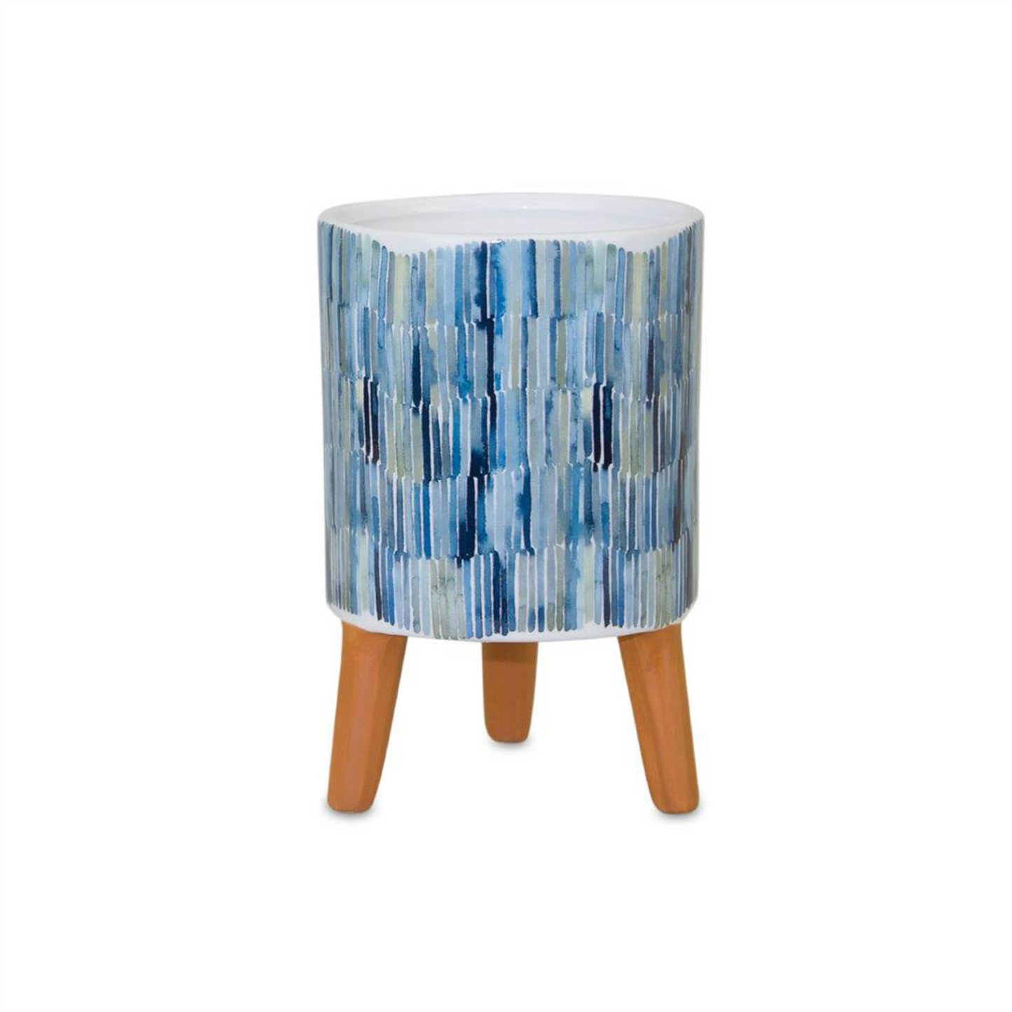Watercolor Planter with Terra Cotta Legs (Set of 2)