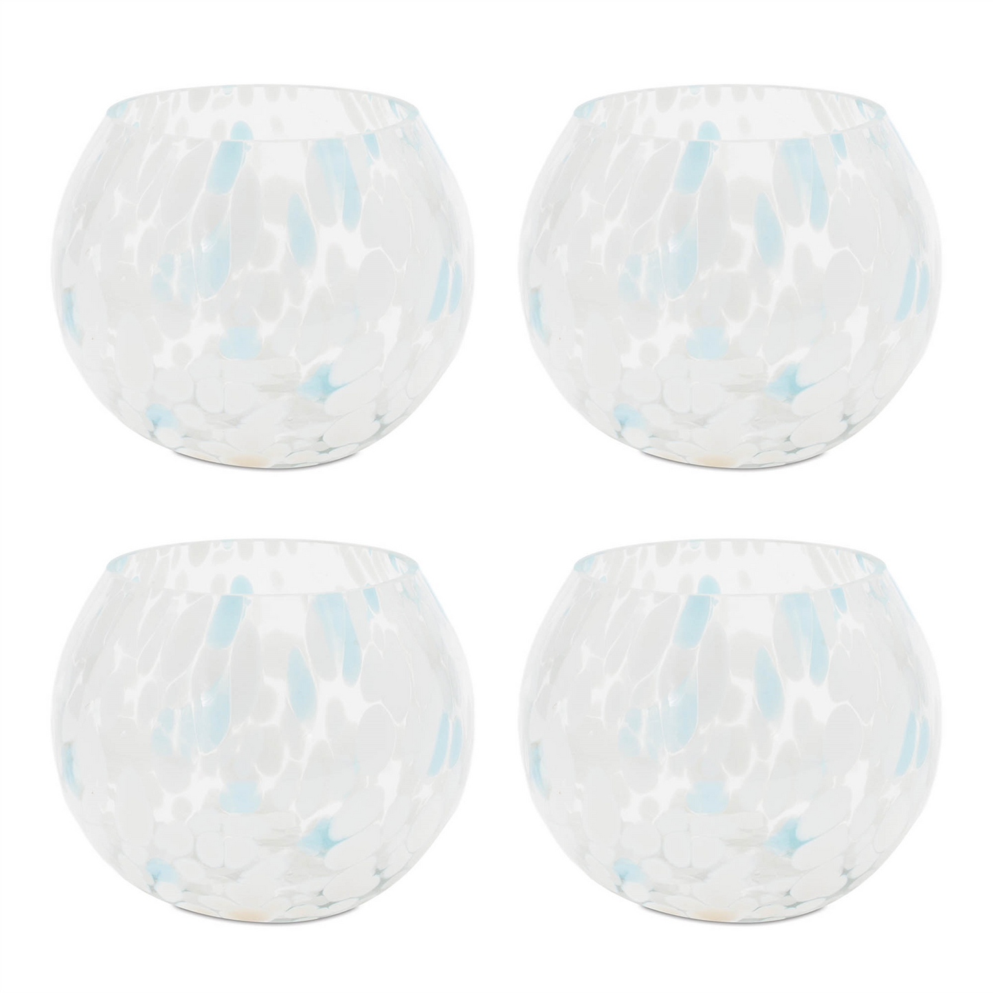 Candle Holder (Set of 4) 4.75"D x 4"H Glass