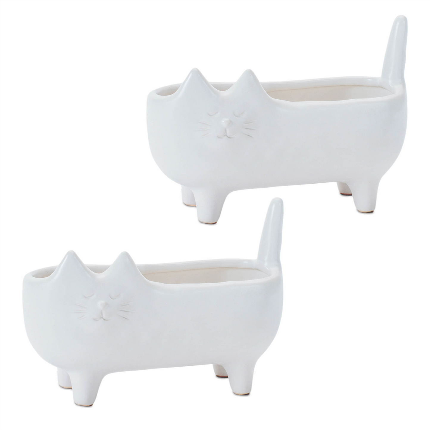 Ceramic Cat Planter (Set of 2)