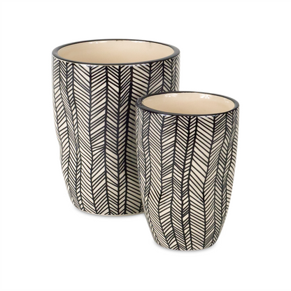 Wavy Patterned Planter or Vase (Set of 6)