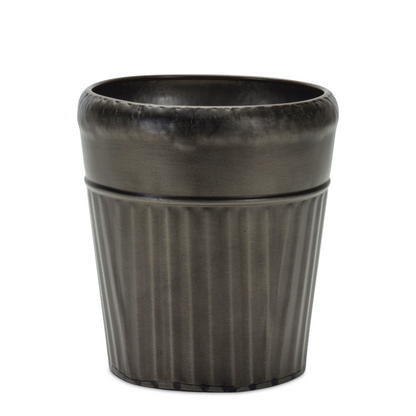 Pewter Metal Planter with Tapered Design (Set of 3)