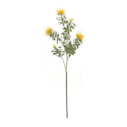 Yellow Flocked Protea Spray (Set of 6)