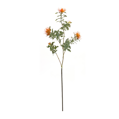 Orange Flocked Protea Spray (Set of 6)