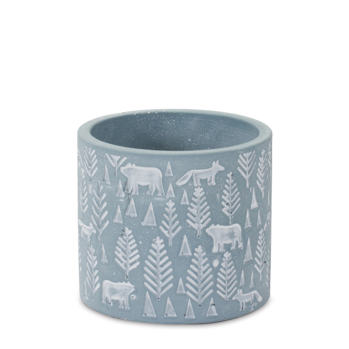 Woodland Winter Stone Planter (Set of 2)