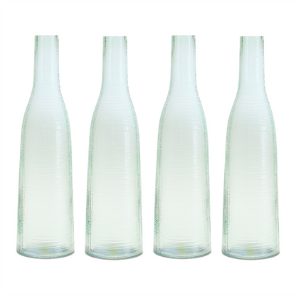 Green Glass Bottle Vase (Set of 4)