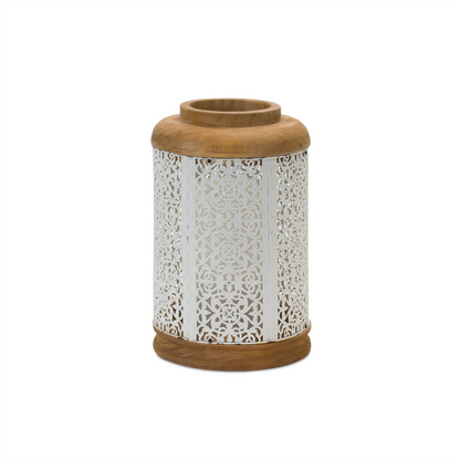 Geometric Punched Metal Lantern (Set of 2)