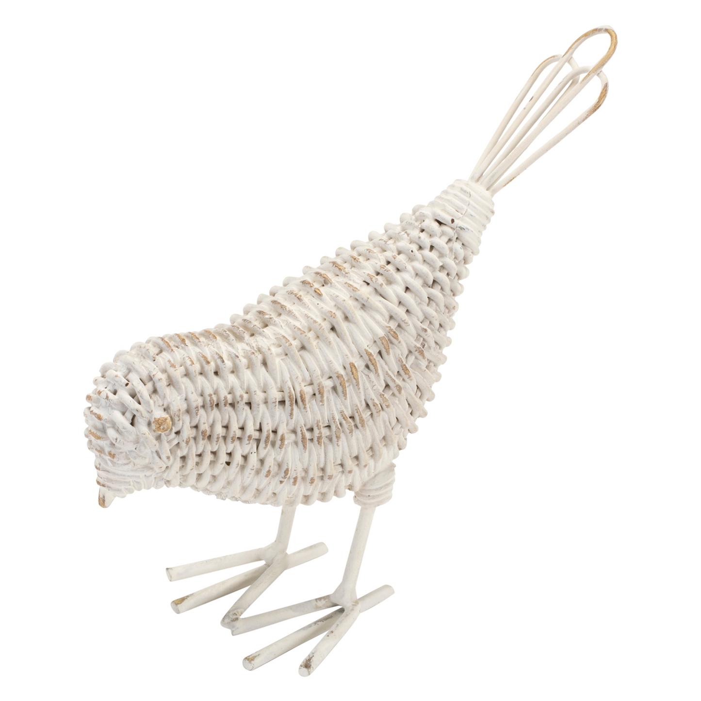 Wicker Design Bird Figurine (Set of 4)