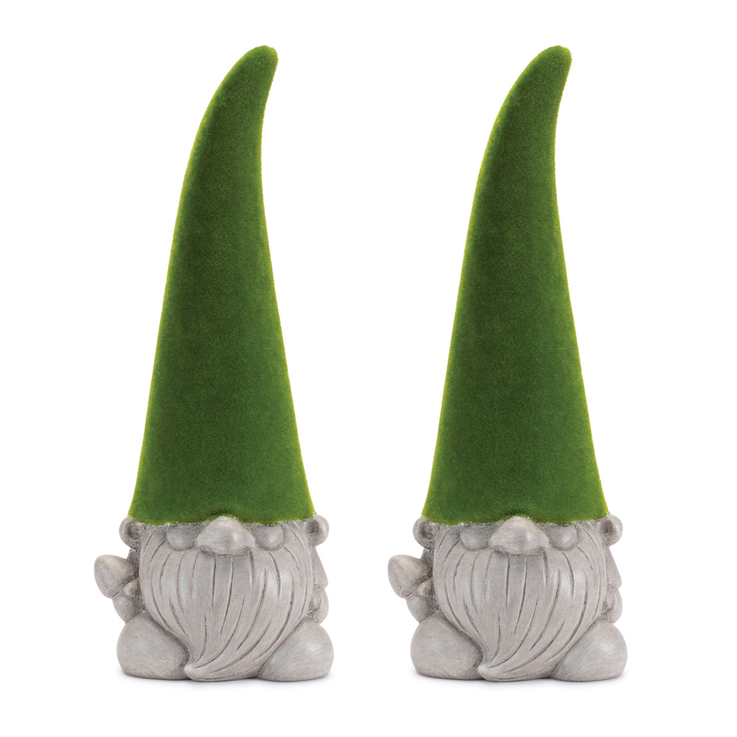 Mossy Terra Cotta Gnome Statue (Set of 2)