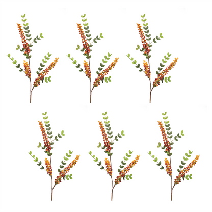 Orange Berry Foliage Spray (Set of 6)