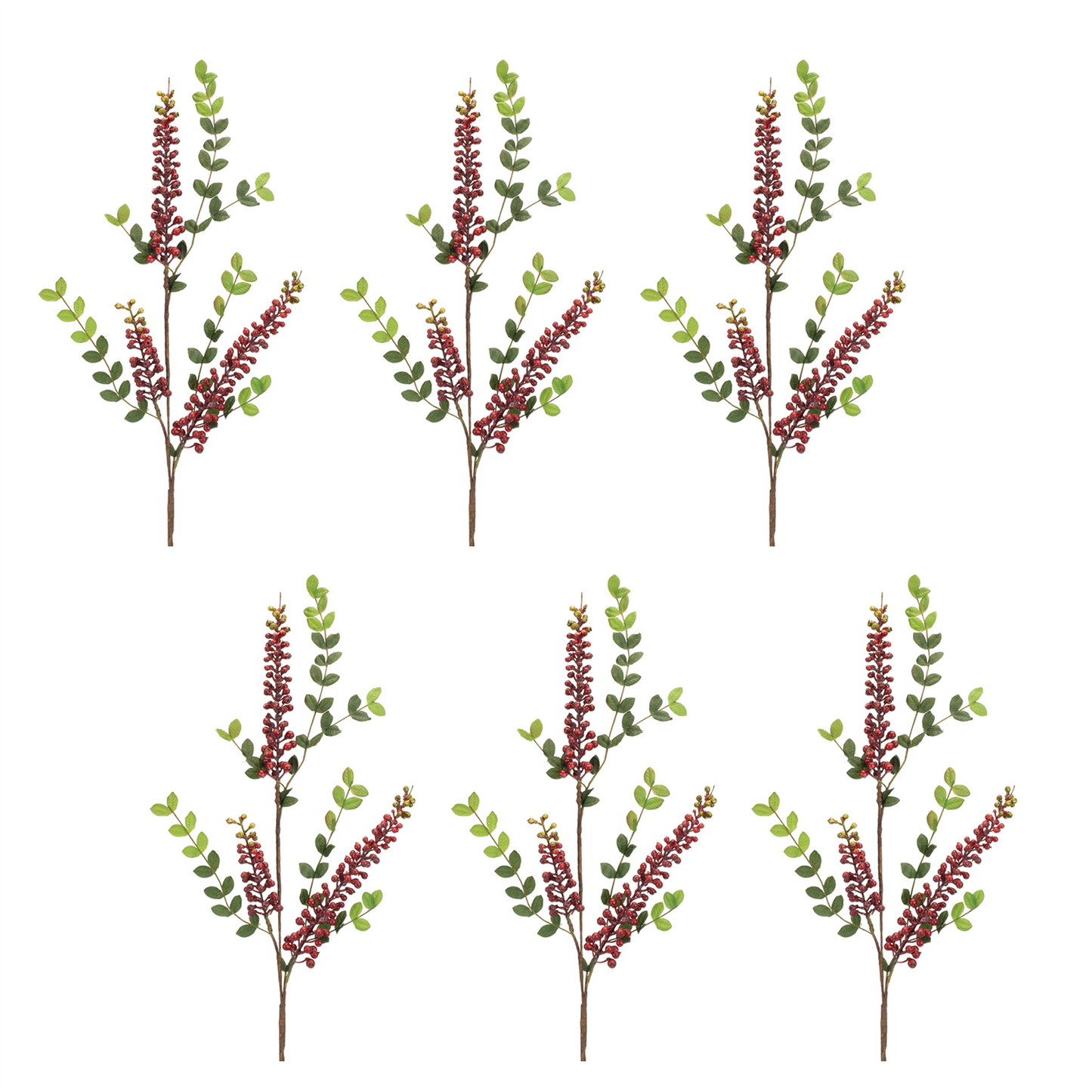Burgandy Berry Foliage Spray (Set of 6)